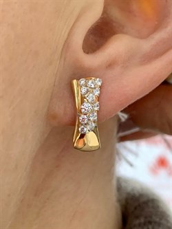 *Серьги Белый Фианит цв Красное 10-02-000S-26230-412 Вес 2,7 г - фото 134437 *Серьги Белый Фианит цв Красное 10-02-000S-26230-412 Вес 2,7 г - фото 134437