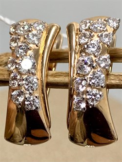 *Серьги Белый Фианит цв Красное 10-02-000S-26230-412 Вес 2,7 г - фото 134438 *Серьги Белый Фианит цв Красное 10-02-000S-26230-412 Вес 2,7 г - фото 134438