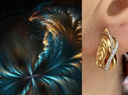 *Серьги Белый Фианит цв Красное 10-02-0001-26381-279 Вес 3,42 г - фото 134456