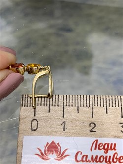 *Серьги Микс Желтый и Оранжевый Сапфир цв Лимонное арт. 925с-182 (вес 2,88 г) - фото 134525 *Серьги Микс Желтый и Оранжевый Сапфир цв Лимонное арт. 925с-182 (вес 2,88 г) - фото 134525