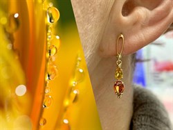 *Серьги Микс Желтый и Оранжевый Сапфир цв Лимонное арт. 925с-182 (вес 2,88 г) - фото 134529 *Серьги Микс Желтый и Оранжевый Сапфир цв Лимонное арт. 925с-182 (вес 2,88 г) - фото 134529