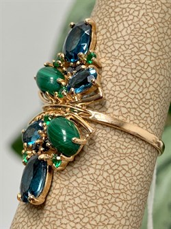 *Кольцо р.20 Орхидея Малахит Топаз Лондон цв Красное арт. 1643890-426 вес 5,83 г - фото 134540 *Кольцо р.20 Орхидея Малахит Топаз Лондон цв Красное арт. 1643890-426 вес 5,83 г - фото 134540