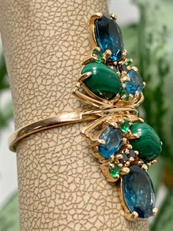 *Кольцо р.20 Орхидея Малахит Топаз Лондон цв Красное арт. 1643890-426 вес 5,83 г - фото 134541 *Кольцо р.20 Орхидея Малахит Топаз Лондон цв Красное арт. 1643890-426 вес 5,83 г - фото 134541