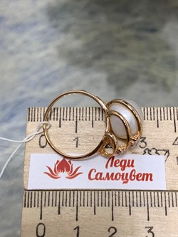 *Кольцо р.18,5 Белый Жемчуг д.11,5-12 цв Красное арт. 1.0859.0.b-463 Вес 4,66 г - фото 134613 *Кольцо р.18,5 Белый Жемчуг д.11,5-12 цв Красное арт. 1.0859.0.b-463 Вес 4,66 г - фото 134613