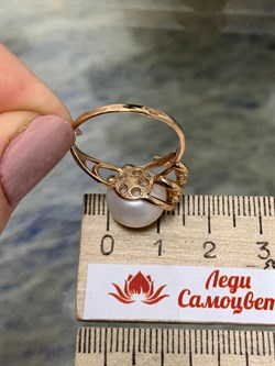 *Кольцо р.18,5 Белый Жемчуг д.11,5-12 цв Красное арт. 1.0859.0.b-463 Вес 4,66 г - фото 134615 *Кольцо р.18,5 Белый Жемчуг д.11,5-12 цв Красное арт. 1.0859.0.b-463 Вес 4,66 г - фото 134615