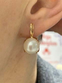 *Серьги Белый Жемчуг д.11,5-12 цв Красное арт. 2.0844.0.b-152 Вес 7,66 г - фото 134648 *Серьги Белый Жемчуг д.11,5-12 цв Красное арт. 2.0844.0.b-152 Вес 7,66 г - фото 134648