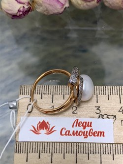 *Кольцо р.18,5 Белый Жемчуг д.11,5-12,5 цв Красное арт. 1.0660.0.b-716 Вес 5,23 г - фото 134663 *Кольцо р.18,5 Белый Жемчуг д.11,5-12,5 цв Красное арт. 1.0660.0.b-716 Вес 5,23 г - фото 134663