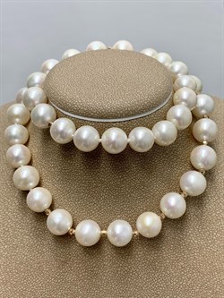 *Ожерелье р.45 Белый Жемчуг д.9,5-10,5 цв Красное арт. 851000480259.045-256 - фото 134707 *Ожерелье р.45 Белый Жемчуг д.9,5-10,5 цв Красное арт. 851000480259.045-256 - фото 134707