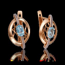 *Серьги Топаз цв Красное арт. 02-4146-01-201-1110-57-735 (вес 3,63 г) - фото 13575 *Серьги Топаз цв Красное арт. 02-4146-01-201-1110-57-735 (вес 3,63 г) - фото 13575