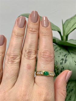 *Кольцо р.18 Изумруд цв Лимонное арт. 1830815-800 вес 1,98 г - фото 135869