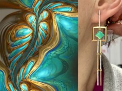 *Серьги Хризопраз цв Лимонное арт 2-308288-00-19-462 вес 7,32 г - фото 135899 *Серьги Хризопраз цв Лимонное арт 2-308288-00-19-462 вес 7,32 г - фото 135899