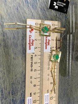 *Серьги Хризопраз цв Лимонное арт 2-308288-00-19-462 вес 7,32 г - фото 135908 *Серьги Хризопраз цв Лимонное арт 2-308288-00-19-462 вес 7,32 г - фото 135908