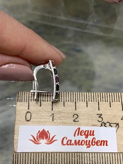 *Серьги Микс Турмалин цв Белое арт 2-208380-00-60-930 вес 3,15 г - фото 136053