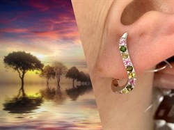 *Серьги Турмалин Микс арт. С1201Ю/Ag-607/6-811 вес 2,44 г - фото 136944 *Серьги Турмалин Микс арт. С1201Ю/Ag-607/6-811 вес 2,44 г - фото 136944