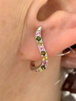 *Серьги Турмалин Микс арт. С1201Ю/Ag-607/6-811 вес 2,44 г - фото 136945 *Серьги Турмалин Микс арт. С1201Ю/Ag-607/6-811 вес 2,44 г - фото 136945