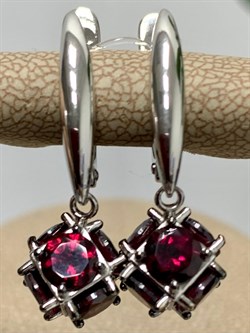 *Серьги Родолит Мозамбик арт. С1025Ю/Ag-607/9-272 вес 5,15 г - фото 137131 *Серьги Родолит Мозамбик арт. С1025Ю/Ag-607/9-272 вес 5,15 г - фото 137131