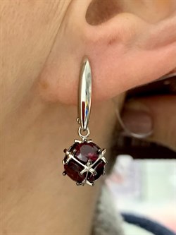 *Серьги Родолит Мозамбик арт. С1025Ю/Ag-607/9-272 вес 5,15 г - фото 137136 *Серьги Родолит Мозамбик арт. С1025Ю/Ag-607/9-272 вес 5,15 г - фото 137136