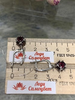 *Серьги Родолит Мозамбик арт. С1025Ю/Ag-607/9-272 вес 5,15 г - фото 137137 *Серьги Родолит Мозамбик арт. С1025Ю/Ag-607/9-272 вес 5,15 г - фото 137137