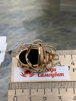 *Кольцо р.17 Черный Оникс цв Красное арт. 1710991-547 вес 8,49 г - фото 137186 *Кольцо р.17 Черный Оникс цв Красное арт. 1710991-547 вес 8,49 г - фото 137186