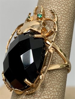 *Кольцо р.17 Черный Оникс цв Красное арт. 1710991-547 вес 8,49 г - фото 137190 *Кольцо р.17 Черный Оникс цв Красное арт. 1710991-547 вес 8,49 г - фото 137190