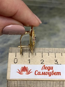 *Серьги Турмалин Микс цв Лимонное арт. С320-6092М30-196 вес 8 г - фото 138067