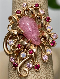 *Кольцо р.17,5 Жар-Птица Розовый Турмалин цв Красное арт. 1791427-821 вес 4,8 г - фото 138075 *Кольцо р.17,5 Жар-Птица Розовый Турмалин цв Красное арт. 1791427-821 вес 4,8 г - фото 138075