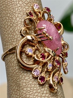 *Кольцо р.17,5 Жар-Птица Розовый Турмалин цв Красное арт. 1791427-821 вес 4,8 г - фото 138077 *Кольцо р.17,5 Жар-Птица Розовый Турмалин цв Красное арт. 1791427-821 вес 4,8 г - фото 138077