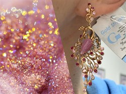 *Серьги Жар-Птица Розовый Турмалин цв Красное арт. 2791427-822 вес 12,32 г - фото 138091 *Серьги Жар-Птица Розовый Турмалин цв Красное арт. 2791427-822 вес 12,32 г - фото 138091