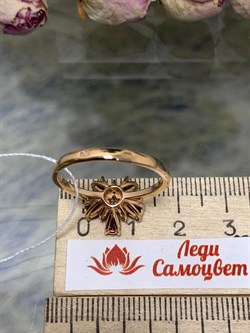 *Кольцо р.18,5 Цветок Родолит Мозамбик цв Красное арт. 01-0001-00-210-1110-46-969 вес 3,84 г - фото 138117 *Кольцо р.18,5 Цветок Родолит Мозамбик цв Красное арт. 01-0001-00-210-1110-46-969 вес 3,84 г - фото 138117