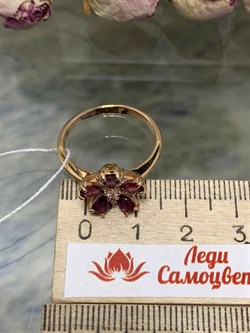*Кольцо р.18,5 Цветок Родолит Мозамбик цв Красное арт. 01-0001-00-210-1110-46-969 вес 3,84 г - фото 138118 *Кольцо р.18,5 Цветок Родолит Мозамбик цв Красное арт. 01-0001-00-210-1110-46-969 вес 3,84 г - фото 138118