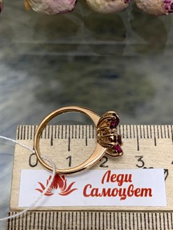 *Кольцо р.17,5 Цветок Родолит Мозамбик цв Красное арт. 01-0001-00-210-1110-46-844 вес 3,55 г - фото 138133 *Кольцо р.17,5 Цветок Родолит Мозамбик цв Красное арт. 01-0001-00-210-1110-46-844 вес 3,55 г - фото 138133