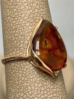 *Кольцо р.17 Капля Янтарь цв Красное арт. 01-4817-00-271-1110-46-956 вес 1,74 г - фото 139242 *Кольцо р.17 Капля Янтарь цв Красное арт. 01-4817-00-271-1110-46-956 вес 1,74 г - фото 139242