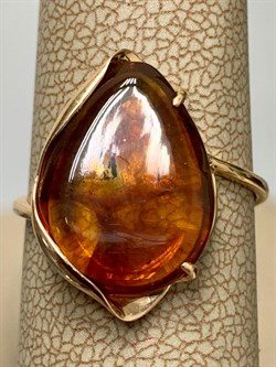 *Кольцо р.17 Капля Янтарь цв Красное арт. 01-4817-00-271-1110-46-956 вес 1,74 г - фото 139244 *Кольцо р.17 Капля Янтарь цв Красное арт. 01-4817-00-271-1110-46-956 вес 1,74 г - фото 139244