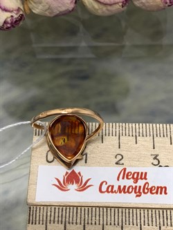 *Кольцо р.17 Капля Янтарь цв Красное арт. 01-4817-00-271-1110-46-956 вес 1,74 г - фото 139249 *Кольцо р.17 Капля Янтарь цв Красное арт. 01-4817-00-271-1110-46-956 вес 1,74 г - фото 139249