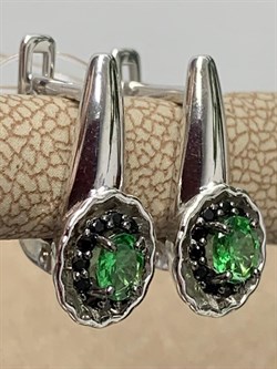 *Серьги Микс Цаворит Шпинель арт. 02-2429/00ЦВ-17-995 вес 3,13 г - фото 140232 *Серьги Микс Цаворит Шпинель арт. 02-2429/00ЦВ-17-995 вес 3,13 г - фото 140232