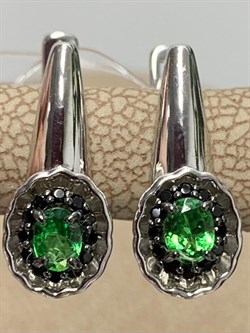 *Серьги Микс Цаворит Шпинель арт. 02-2429/00ЦВ-17-995 вес 3,13 г - фото 140233 *Серьги Микс Цаворит Шпинель арт. 02-2429/00ЦВ-17-995 вес 3,13 г - фото 140233