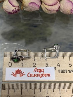 *Серьги Микс Цаворит Шпинель арт. 02-2429/00ЦВ-17-995 вес 3,13 г - фото 140238 *Серьги Микс Цаворит Шпинель арт. 02-2429/00ЦВ-17-995 вес 3,13 г - фото 140238