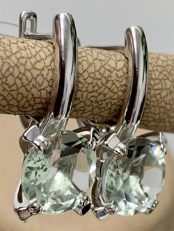 *Серьги Празиолит арт. 02-1840/000П-00-966 вес 5,47 г - фото 140515