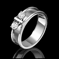 *Кольцо р.18 Белый Фианит цв Белое арт. 01-5140-00-501-1120-38-287,идет на 17-17,5 размер (вес 3,55 г) - фото 14187