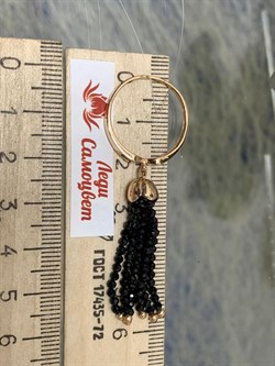 *Кольцо р.18,5 Черная Шпинель цв Красное арт. К120-5493ШЧ-843 вес 3,24 г - фото 142049