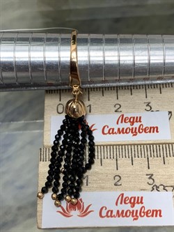 *Кольцо р.18,5 Черная Шпинель цв Красное арт. К120-5493ШЧ-843 вес 3,24 г - фото 142055