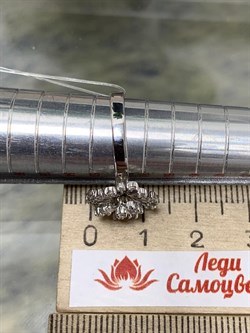 *Кольцо р.17 Одуванчик Белый Бр цв Белое арт 1-208483-00-00-610 вес 2,85 г - фото 142679