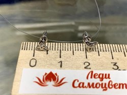 *Пусеты Пусеты Триглав цв Белое арт. 2000805-014 (вес 1,02 г) - фото 142816 *Пусеты Пусеты Триглав цв Белое арт. 2000805-014 (вес 1,02 г) - фото 142816