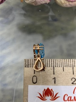 *Подвеска Сердце Голубой Топаз цв Красное арт. 046п-172 (вес 1,24 г) - фото 143372 *Подвеска Сердце Голубой Топаз цв Красное арт. 046п-172 (вес 1,24 г) - фото 143372