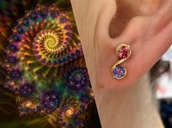 *Серьги Пусеты Микс Танзанит Турмалин цв Лимонное арт. 7107221-815r-2-065 (вес 2,01 г) - фото 143945 *Серьги Пусеты Микс Танзанит Турмалин цв Лимонное арт. 7107221-815r-2-065 (вес 2,01 г) - фото 143945