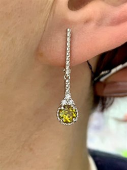 *Серьги Султанит иск арт. 02-2097/00СТ-00-229 вес 3,76 г - фото 146398