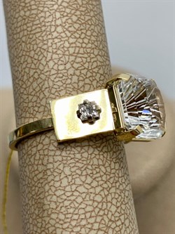 *Кольцо р.17,5 Белый Топаз цв Лимонное, арт. 01.03095-5,21 (вес 5,21 г) - фото 146438 *Кольцо р.17,5 Белый Топаз цв Лимонное, арт. 01.03095-5,21 (вес 5,21 г) - фото 146438