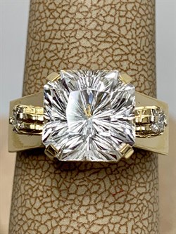 *Кольцо р.17,5 Белый Топаз цв Лимонное, арт. 01.03095-5,21 (вес 5,21 г) - фото 146441 *Кольцо р.17,5 Белый Топаз цв Лимонное, арт. 01.03095-5,21 (вес 5,21 г) - фото 146441