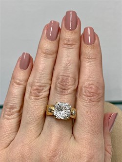 *Кольцо р.17,5 Белый Топаз цв Лимонное, арт. 01.03095-5,21 (вес 5,21 г) - фото 146442 *Кольцо р.17,5 Белый Топаз цв Лимонное, арт. 01.03095-5,21 (вес 5,21 г) - фото 146442