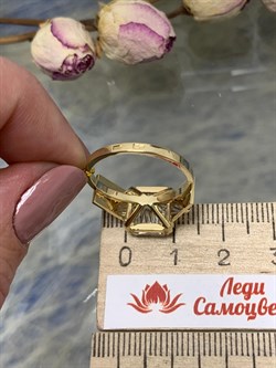 *Кольцо р.17,5 Белый Топаз цв Лимонное, арт. 01.03095-5,21 (вес 5,21 г) - фото 146443 *Кольцо р.17,5 Белый Топаз цв Лимонное, арт. 01.03095-5,21 (вес 5,21 г) - фото 146443